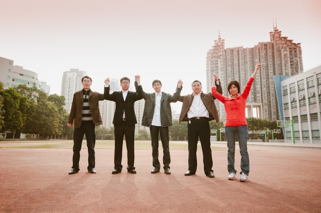 successful business handshake outdoors
